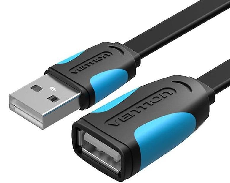 Cablu USB prelungitor Vention, USB 2.0 (T) la USB 2.0 (M), 2m, 480 Mbps, PVC, negru, "CBIBH" -6922794748514