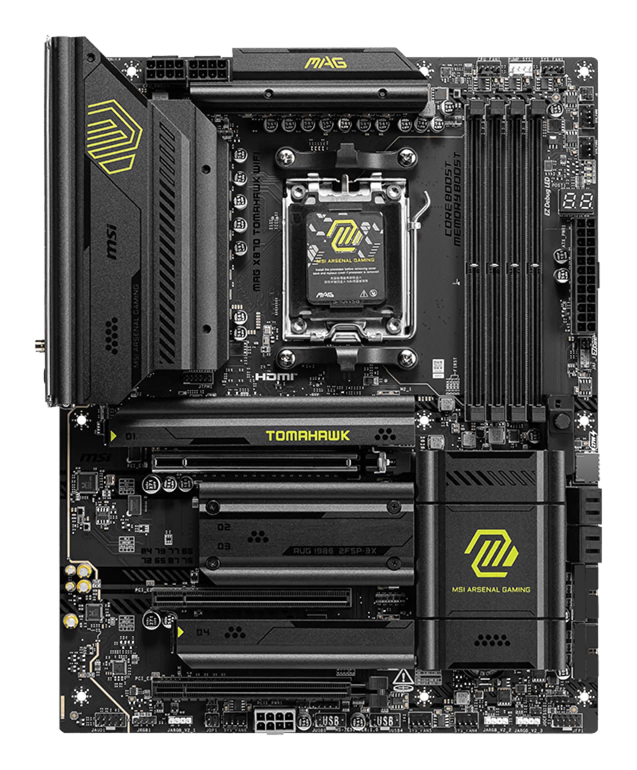 Placa de baza MSI MAG X870 Tomahawk Wifi (X870,AM5,ATX,DDR5) "7E51-001R" — miniatură