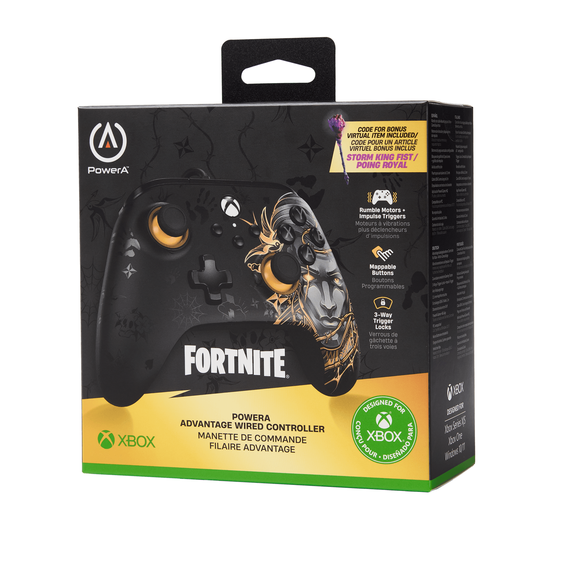CONTROLLER PowerA, cu fir, pentru XBOX series X/ S, Fortnite Midas, "XBGP0238-01" — miniatură