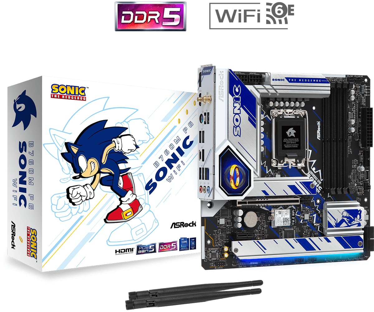 Placa de baza 90-MXBKM0-A0UAYZ SONIC, Intel B760, Intel LGA1700,mATX, WiFi "90-MXBKM0-A0UAYZ" — miniatură