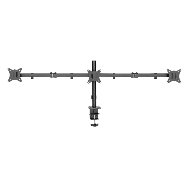 SUPORT de birou LOGILINK, pt 3 TV/monitor plat, curbat, diag. max 27 inch, rotatie, inclinare, pivotare, orizontala, verticala, totala, max 7 Kg x 3, "BP0173"