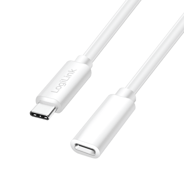 CABLU alimentare si date LOGILINK, pt. smartphone, USB 2.0, USB Type-C (T) la USB Type-C (M), 3m, PD 60W, 2 x ecranat, plastic, alb, "CU0222"