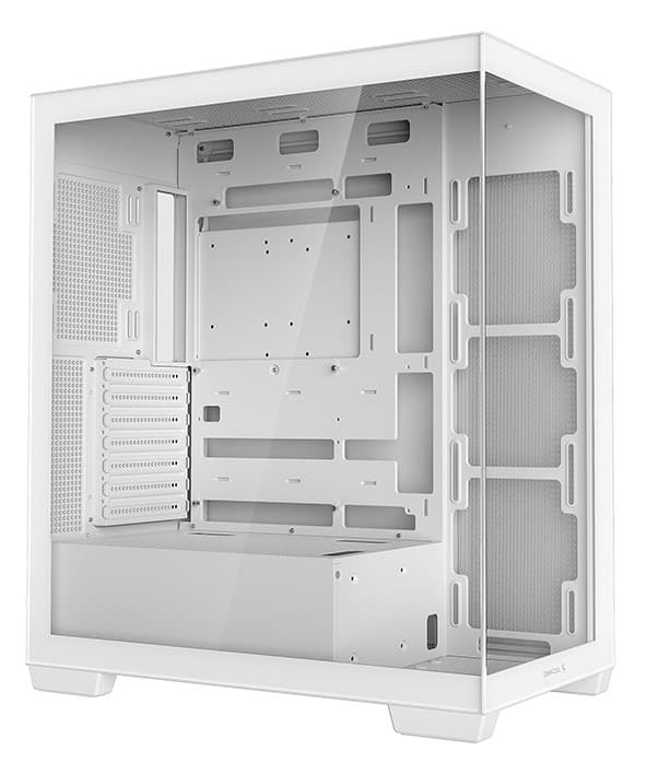 CARCASA DeepCool "CG580", middle tower, gaming, fara sursa, suporta 10xfan, USB 3.2 gen1 x 2, audio+mic, 7 sloturi expansiune, alb, "R-CG580-WHNDA0-G-1" — miniatură