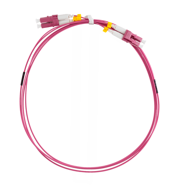 PATCH CORD Fibra Optica LOGILINK OM4 50/125, multimode, LC/UPC-LC/UPC, LSZH, 0.5 m, super-slim, violet, "FS4LC00" — miniatură