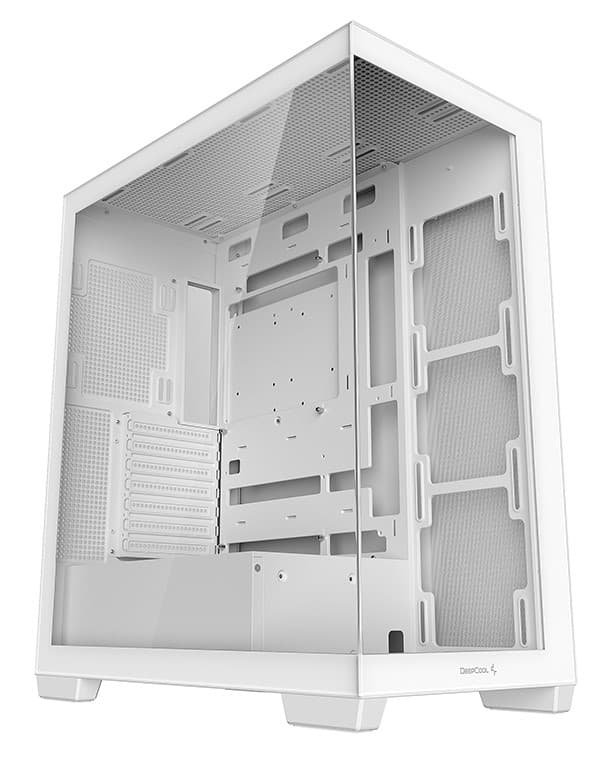 CARCASA DeepCool "CG580", middle tower, gaming, fara sursa, suporta 10xfan, USB 3.2 gen1 x 2, audio+mic, 7 sloturi expansiune, alb, "R-CG580-WHNDA0-G-1"