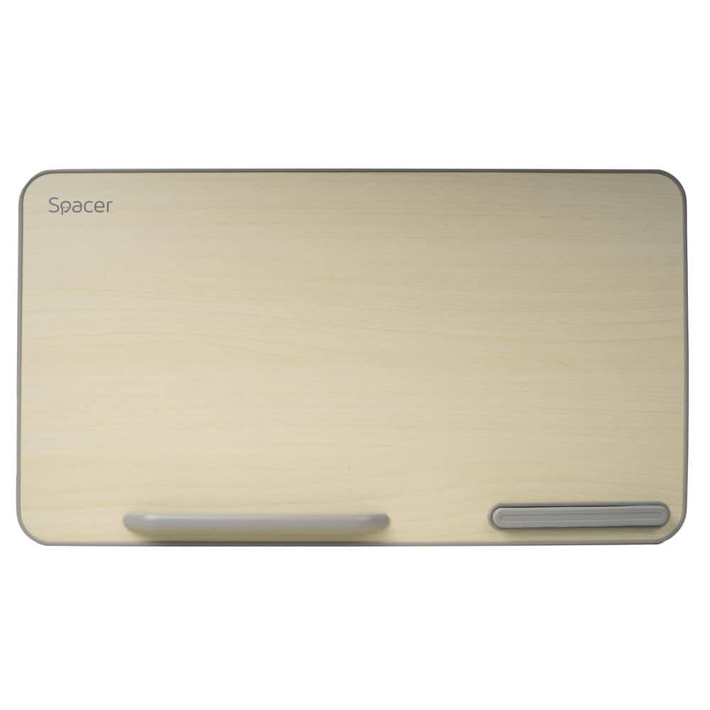 MASUTA SPACER notebook 17", 52x30x1.2cm, inaltime reglabila 24-32cm, inclinare ajustabila pana la 30grade, stopper laptop, armrest/opritor mouse silicon crem, "SPNS-TABLE" — miniatură