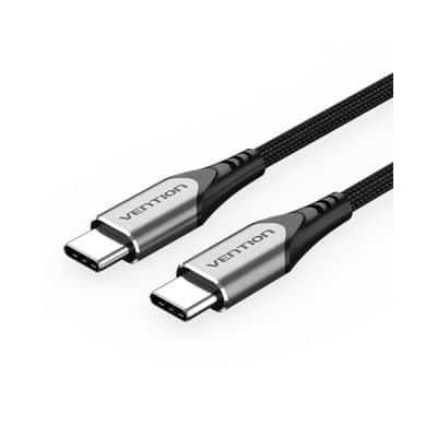 Cablu alimentare si date Vention, USB Type-C (T) la USB Type-C (T), 2m, 480 Mbps, TPE + Nylon, negru, "TADHH" -6922794751033