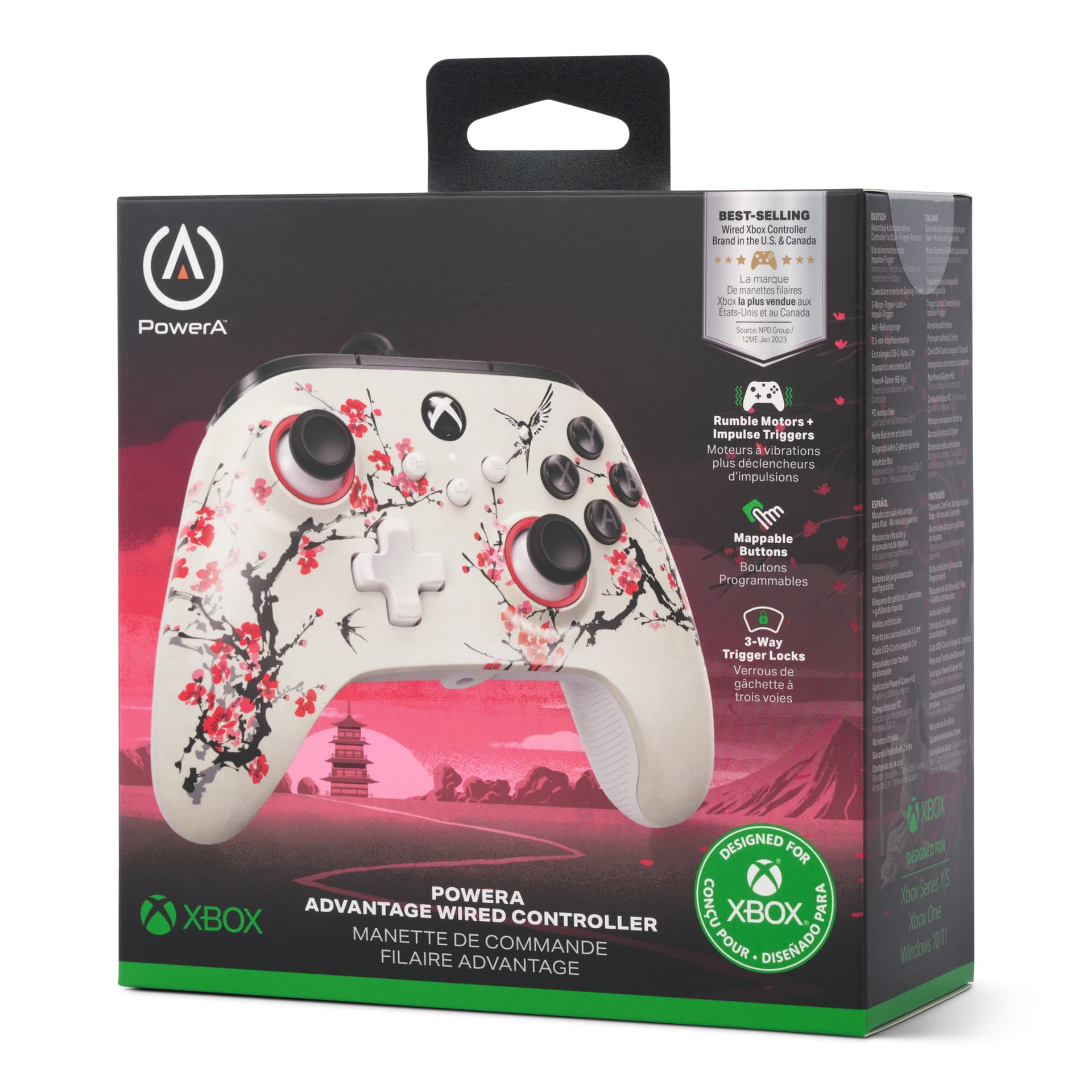 CONTROLLER PowerA, cu fir, pentru XBOX series X/ S, Warriors Nirvana, "XBGP0180-01" — miniatură