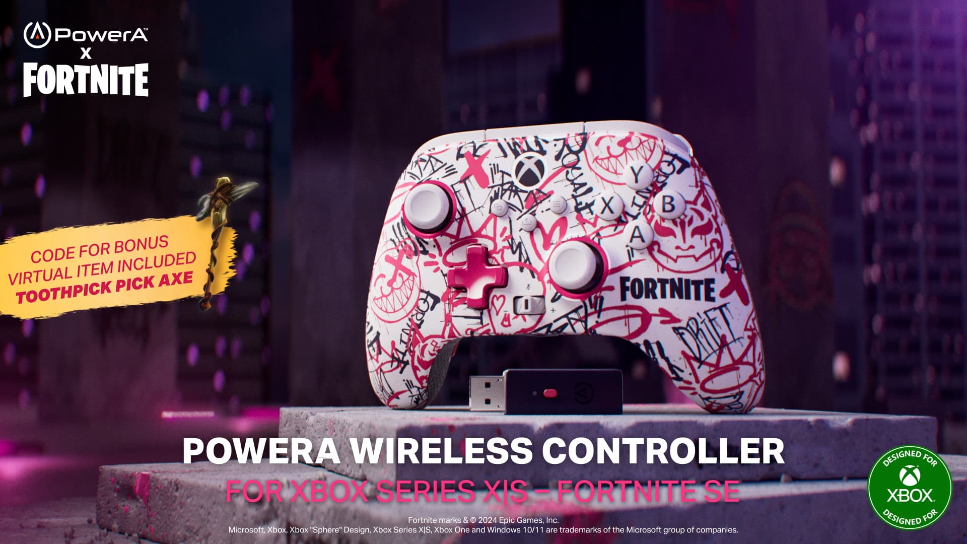 CONTROLLER PowerA, fara fir, pentru XBOX series X/ S, Fornite, "XBGP0400-01" — miniatură