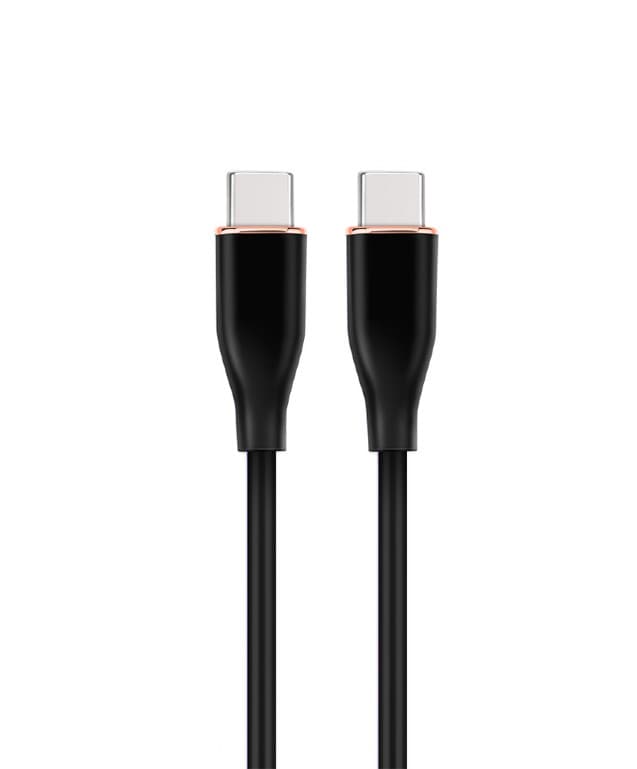 CABLU alimentare si date GEMBIRD, pt. smartphone, USB 2.0 Type-C (T) la USB 2.0 Type-C (T), 60W, 1.5m, protectie silicon, negru, "CC-USB2S-CMCM-1.5M-BK"