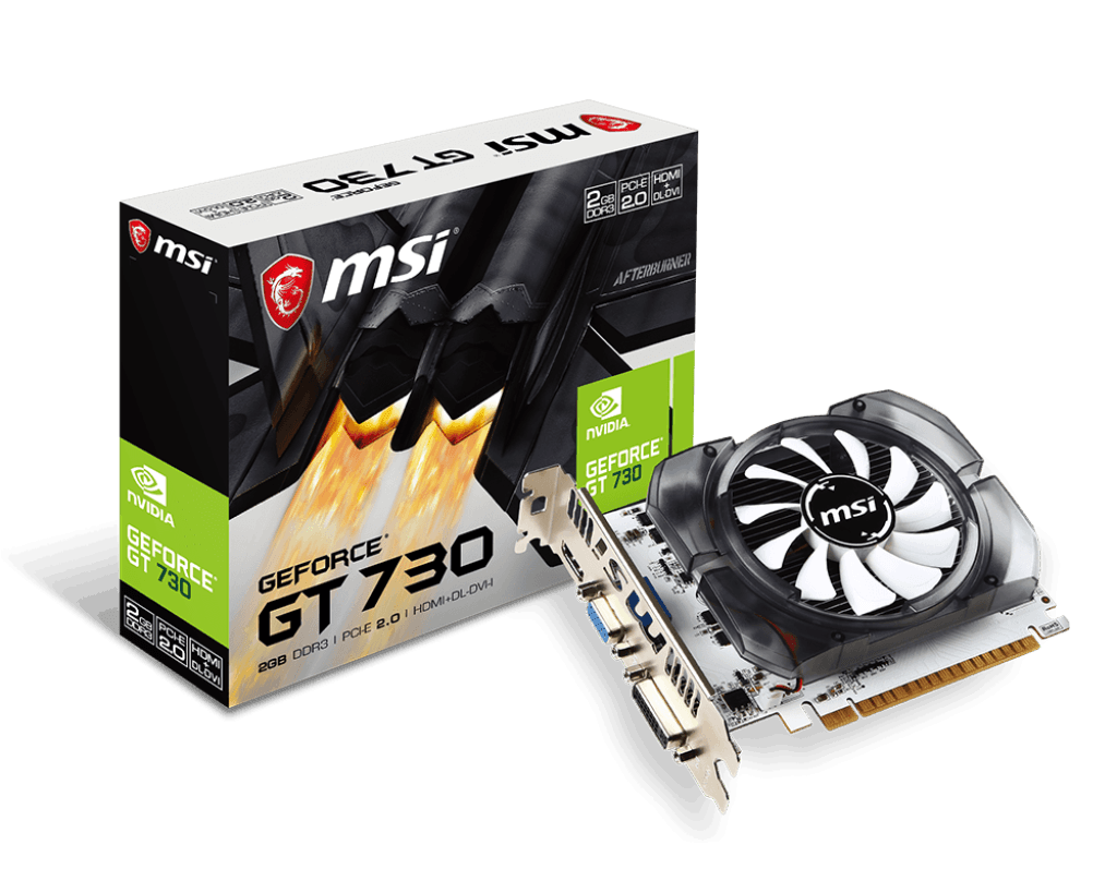 MSI N730-2GD3V3 GeForce GT 730 2GB GDDR3 128Bit HDMI DVI D-SUB "N730-2GD3V3" — miniatură