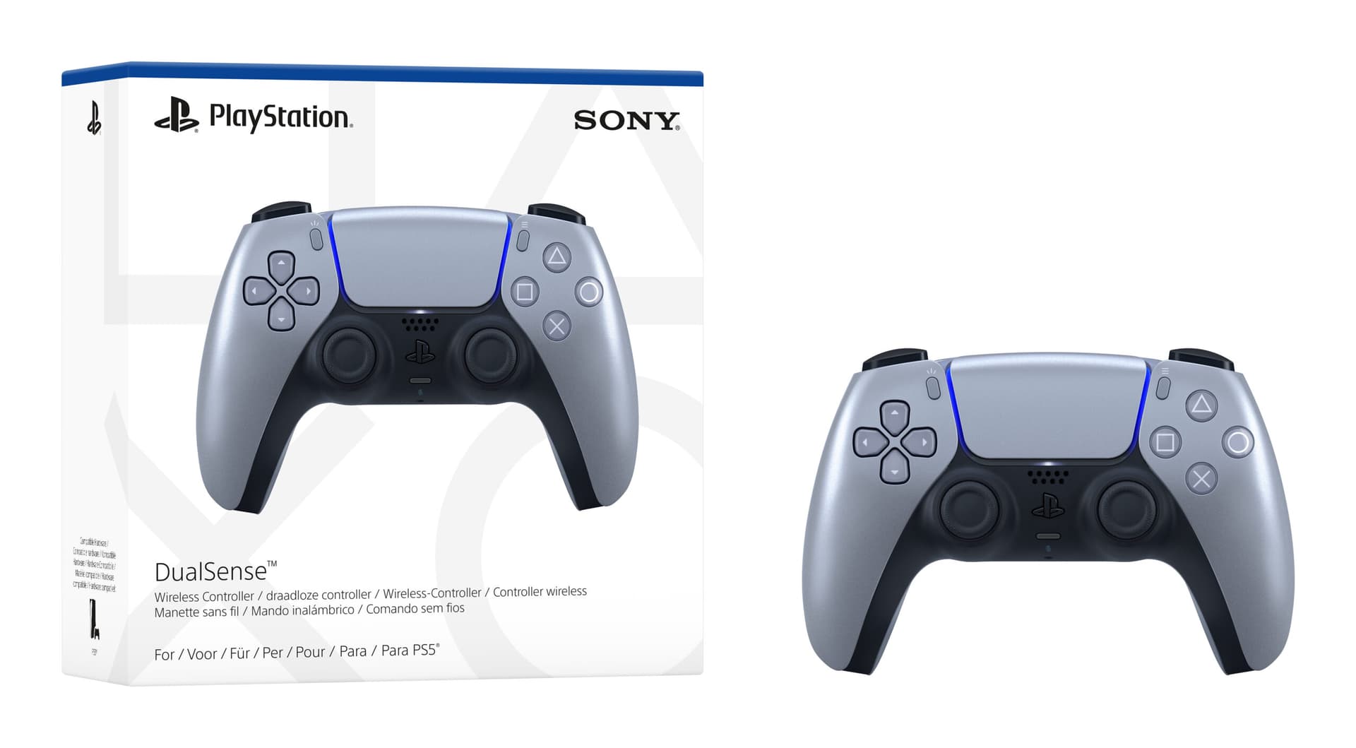 Sony PS5 DualSense Controller V2 Sterling Silver 171294 — miniatură