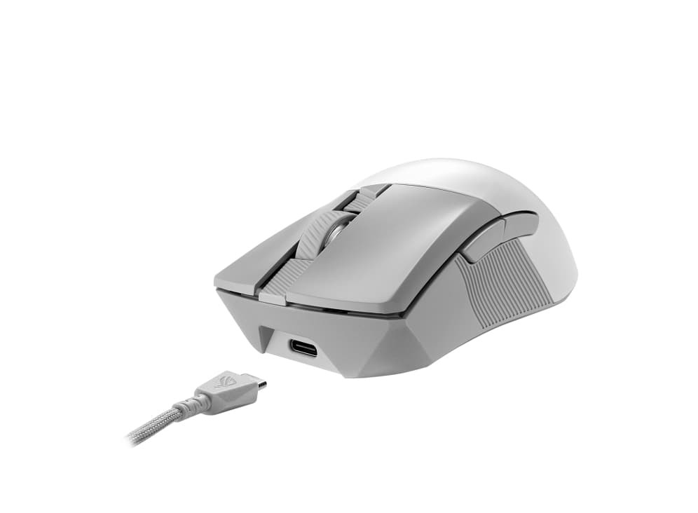 Mouse ROG Gladius III Wireless Aimpoint, gaming mouse,36000 dpi, 6 butoane, Alb,Optic "90MP02Y0-BMUA10" — miniatură