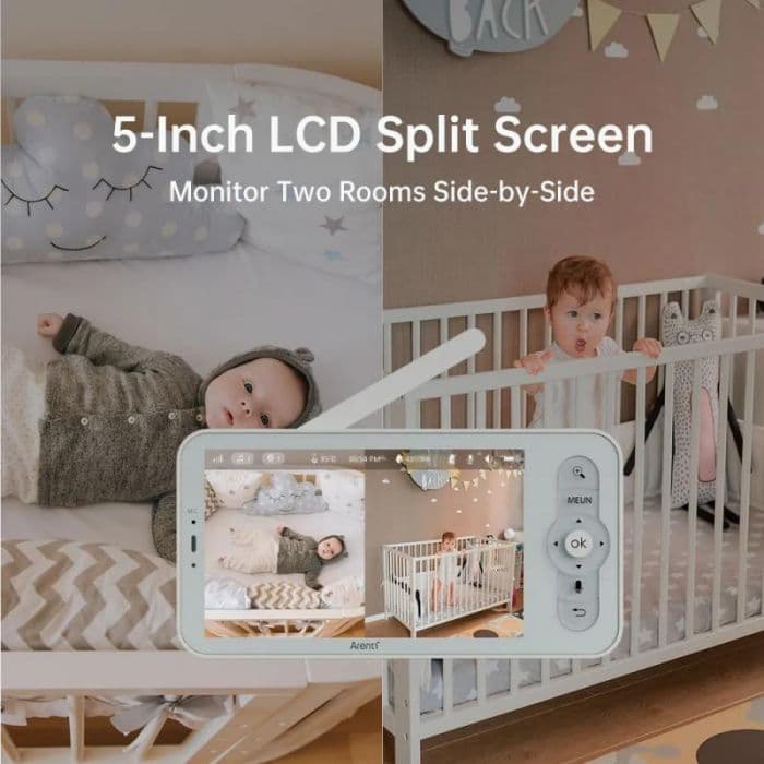 Camera supraveghere bebelusi Arenti, 2K, 3MP, zoom 4X, mini, wireless, microSD max 256GB, detectie miscare si sunet, senzor temp si umiditate, lumina veghe, audio bidirectional, IR 8m, "AInanny-cam" — miniatură