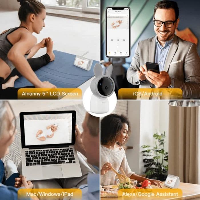 Camera supraveghere bebelusi Arenti, 2K, 3MP, zoom 4X, mini, wireless, microSD max 256GB, detectie miscare si sunet, senzor temp si umiditate, lumina veghe, audio bidirectional, IR 8m, "AInanny-cam" — miniatură