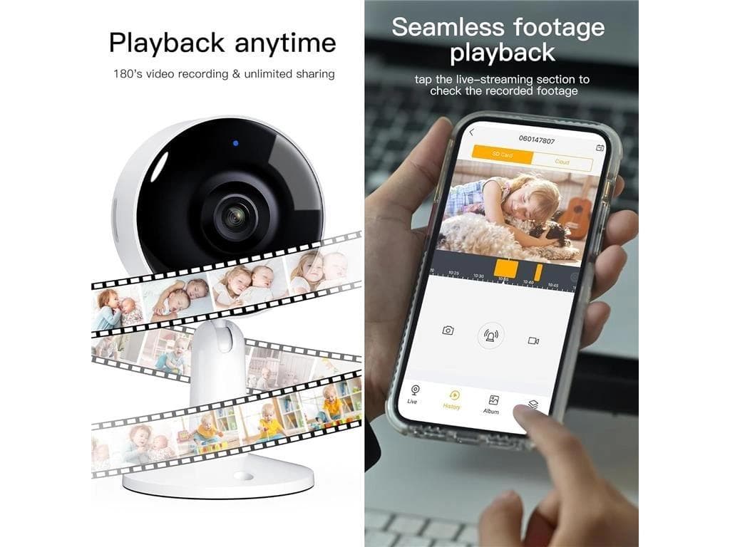Camera supraveghere Arenti, 2.5K, 4 MP, mini, wireless 2.4 GHz, stocare in cloud optional, card MicroSD max 128 GB, interior, LED IR 10m, audio bidirectional, compatibil Alexa si Google Assistant, "IN1Q" — miniatură