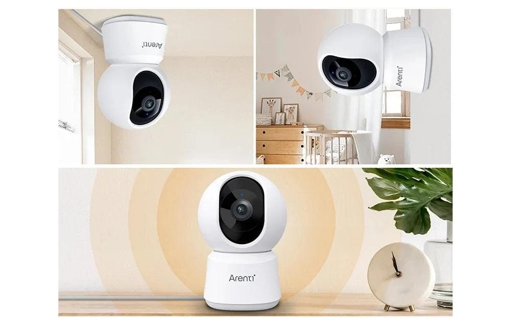 Camera supraveghere Arenti, 2.5K, 4 MP, mini, wireless 2.4 GHz, 5 GHz, stocare in cloud optional, card MicroSD max 128 GB, interior, audio bidirectional, compatibil Alexa si Google Assistant, 355grade pan si tilt, "P2Q" — miniatură
