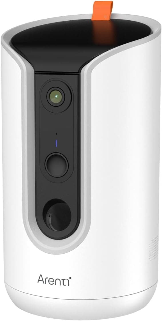 Camera supraveghere Arenti, 2K, 3MP, pentru animale de casa, cu dispenser de boabe, wireless 2.4/5 GHz, microSD max 256GB, detectie miscare si latrat, night vision 10m, audio bidirectional, pan si tilt, "PETCAM1T" — miniatură