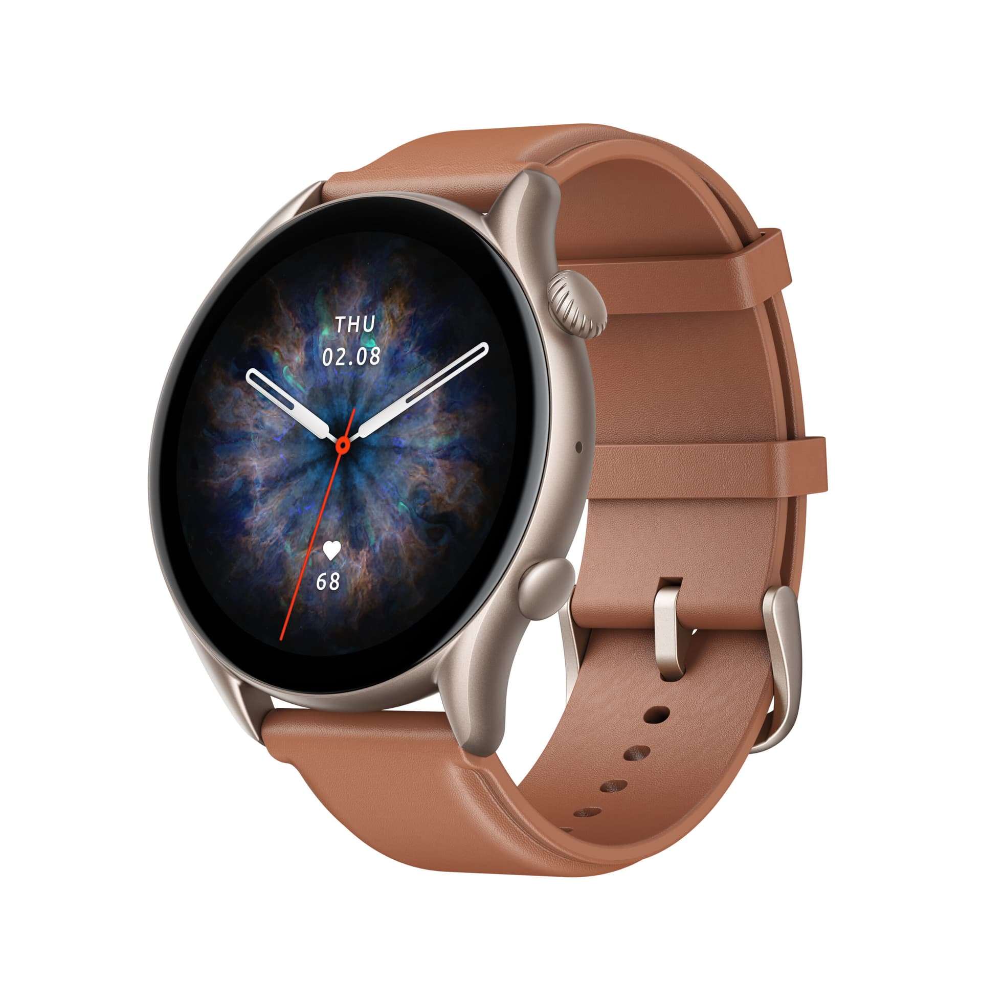 Smartwatch GTR 3 Pro Brown Leather "amagtr3prbleu" — miniatură