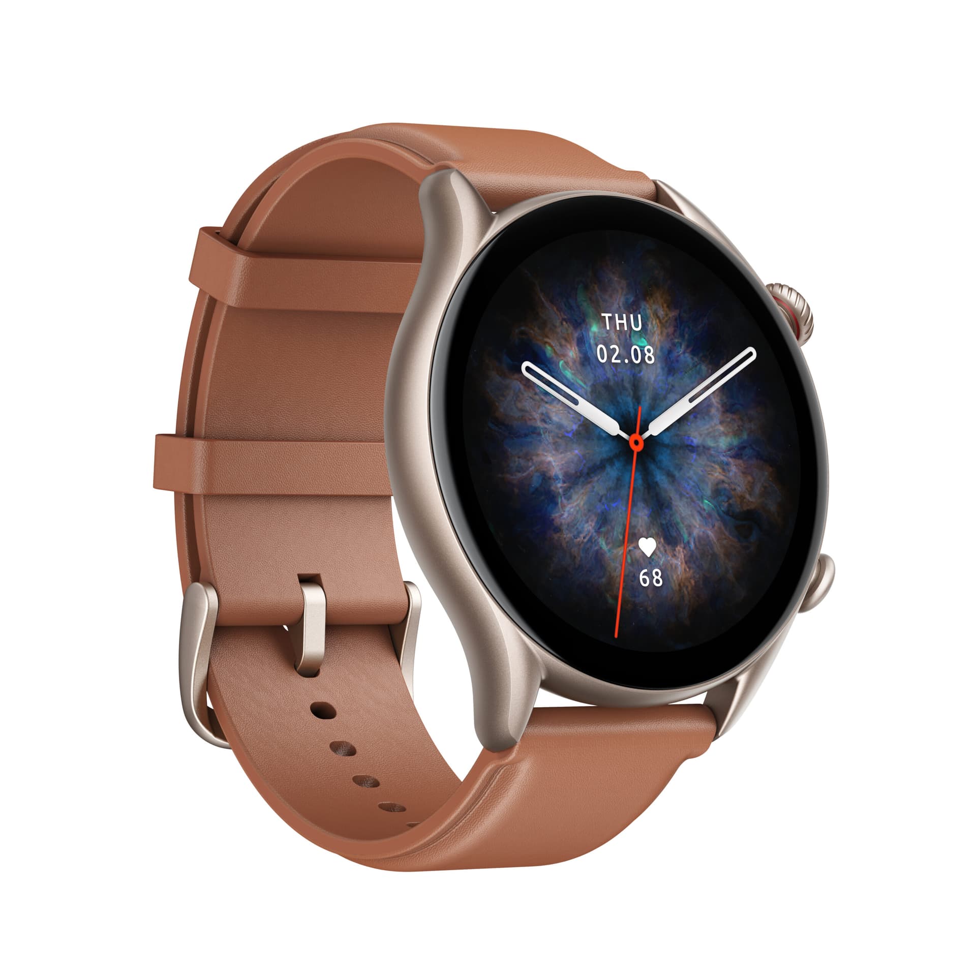 Smartwatch GTR 3 Pro Brown Leather "amagtr3prbleu" — miniatură