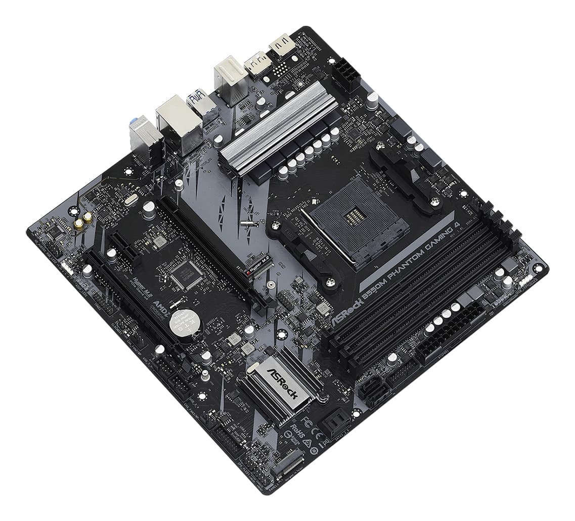 Placa de baza Asrock B550M Phantom Gaming 4, AMD B550, socket AM4, mATX "B550M PHANTOM GAMING 4" — miniatură