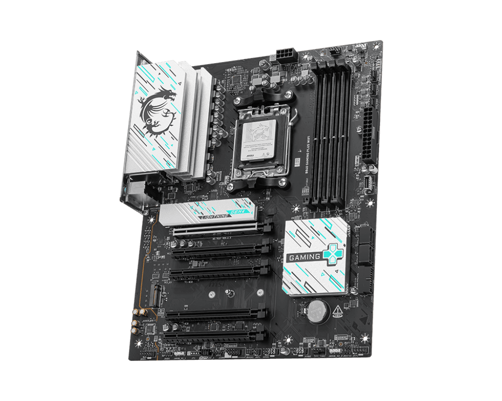 MSI B840 GAMING PLUS WIFI, ATX, Socket AM5, 4x DDR5 , 5x PCIe x16 slot, 2x M.2 slot, 4x USB 2.0, 2x USB 5Gbps, 1x USB 10Gbps, 1x USB 10Gbps Type-C, HDMI, 3Y "B840_GAMING_PLUS_WIFI" — miniatură
