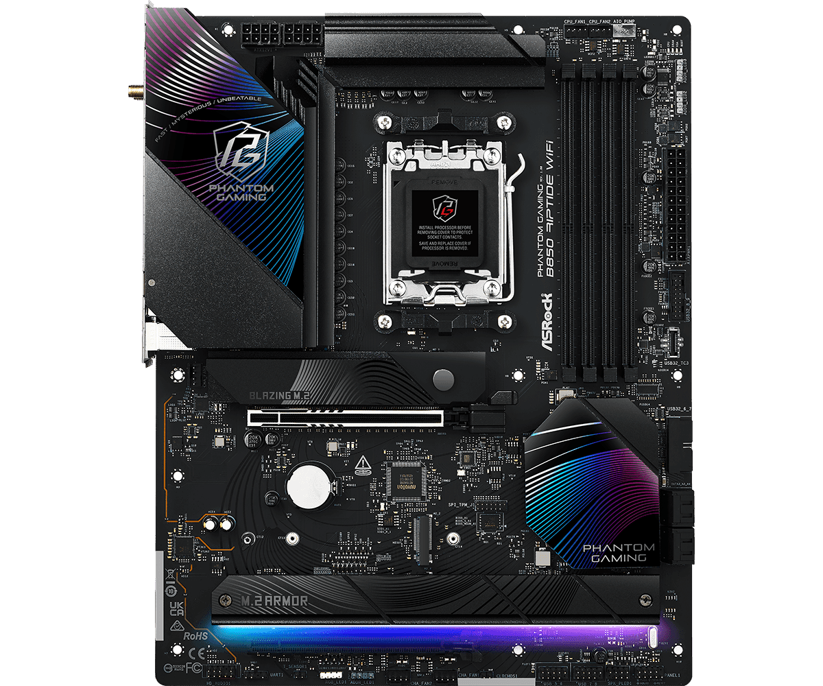 MB Asrock B850 RIPTIDE WIFI AM5 "B850 RIPTIDE WIFI" — miniatură