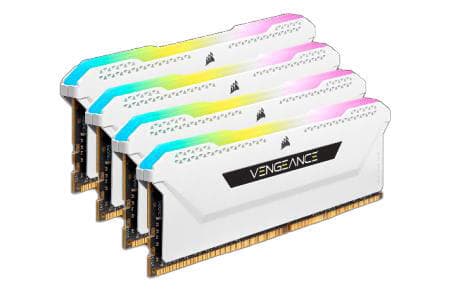 Memorie Corsair DDR4 - 32 GB -3200 - CL - 16 - Quad-Kit, RAM (white, CMH32GX4M4E3200C16W, Vengeance RGB PRO SL) "CMH32GX4M4E3200C16W" — miniatură