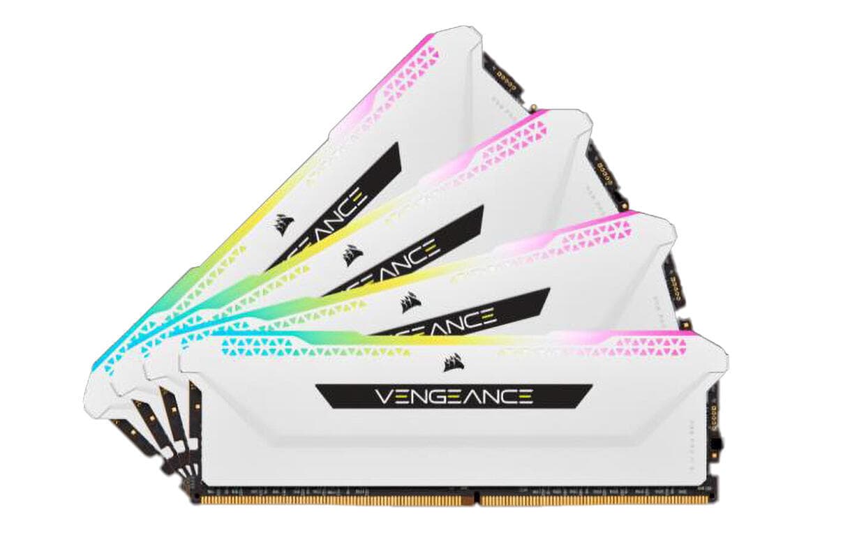 Memorie Corsair DDR4 - 32 GB -3200 - CL - 16 - Quad-Kit, RAM (white, CMH32GX4M4E3200C16W, Vengeance RGB PRO SL) "CMH32GX4M4E3200C16W"