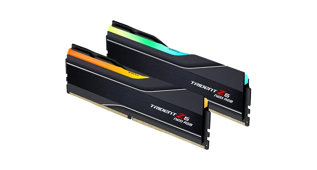 Memorie G.Skill DIMM 96 GB DDR5-5600 (2x 48 GB) dual kit, RAM Negru, Trident Z5 NEO RGB, EXPO "F5-5600J4040D48GX2-TZ5NR" — miniatură
