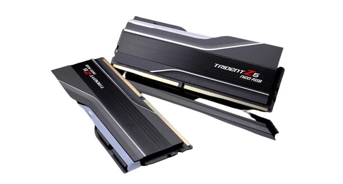 Memorie G.Skill DIMM 96 GB DDR5-5600 (2x 48 GB) dual kit, RAM Negru, Trident Z5 NEO RGB, EXPO "F5-5600J4040D48GX2-TZ5NR" — miniatură