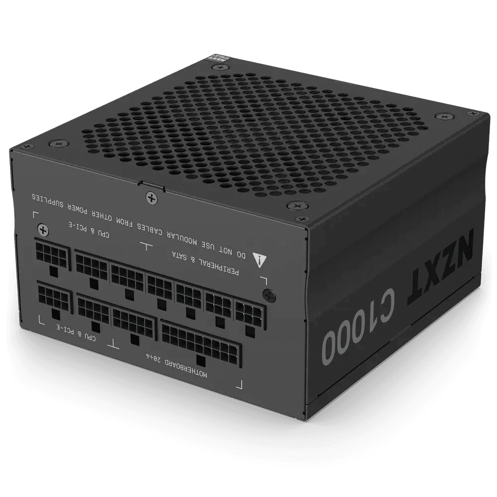 Sursa NZXT C1000 80+ Gold 1000W, PC power supply (black, 6x PCIe, cable management, 1000 watts) "PA-0G1BB-EU" — miniatură