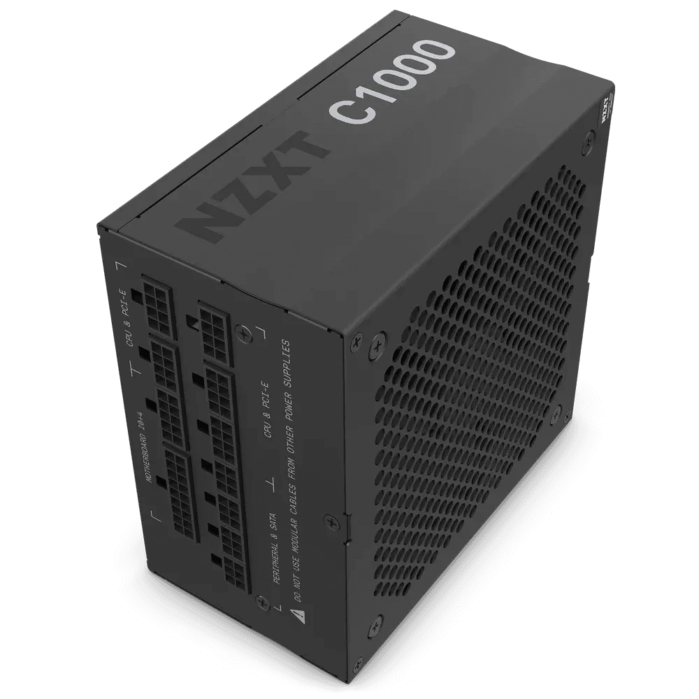 Sursa NZXT C1000 80+ Gold 1000W, PC power supply (black, 6x PCIe, cable management, 1000 watts) "PA-0G1BB-EU" — miniatură