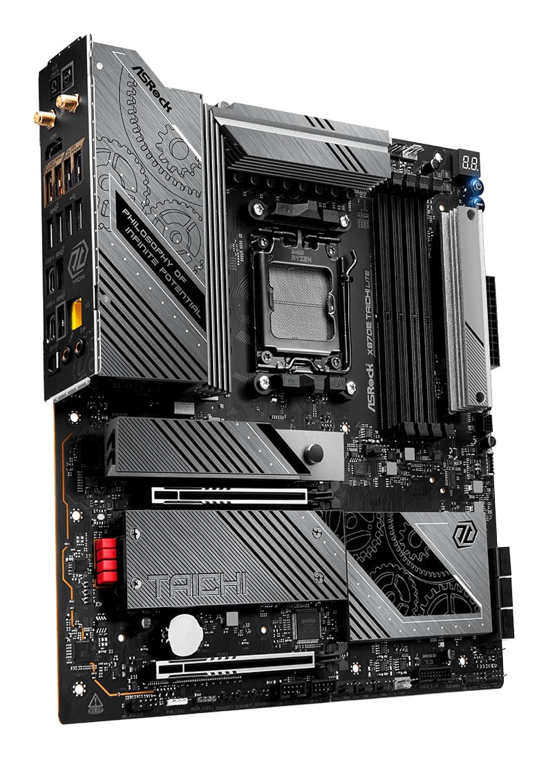 Placa de baza X870E Taichi Lite, AMD X870, AM5, eATX, DDR5, Negru "X870E Taichi Lite" — miniatură