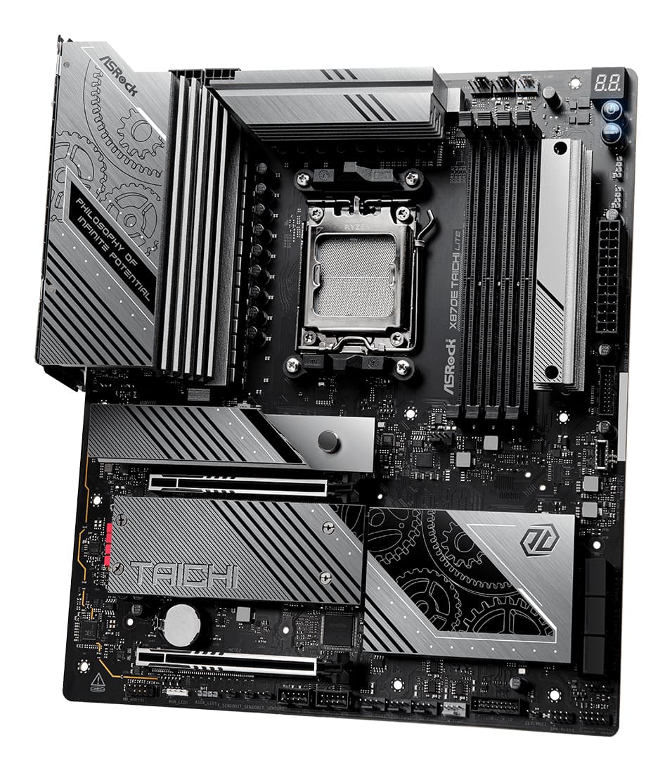 Placa de baza X870E Taichi Lite, AMD X870, AM5, eATX, DDR5, Negru "X870E Taichi Lite" — miniatură