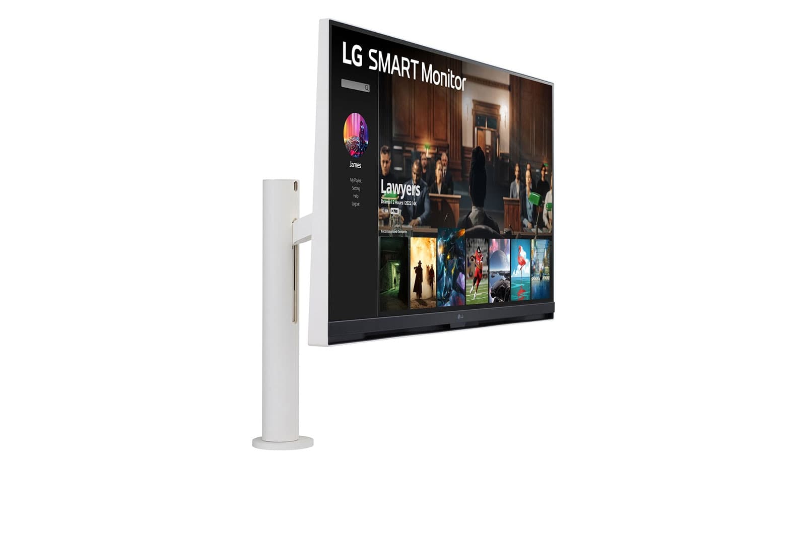Monitor LED LG 32SQ780S-W - 31.5" | VA | 4K | HDMI, USB-C | G#osniki 2 x 5 W | Pivot, obrot, pochy#, wysokosc | VESA 100 "32SQ780S-W.AEU" — miniatură