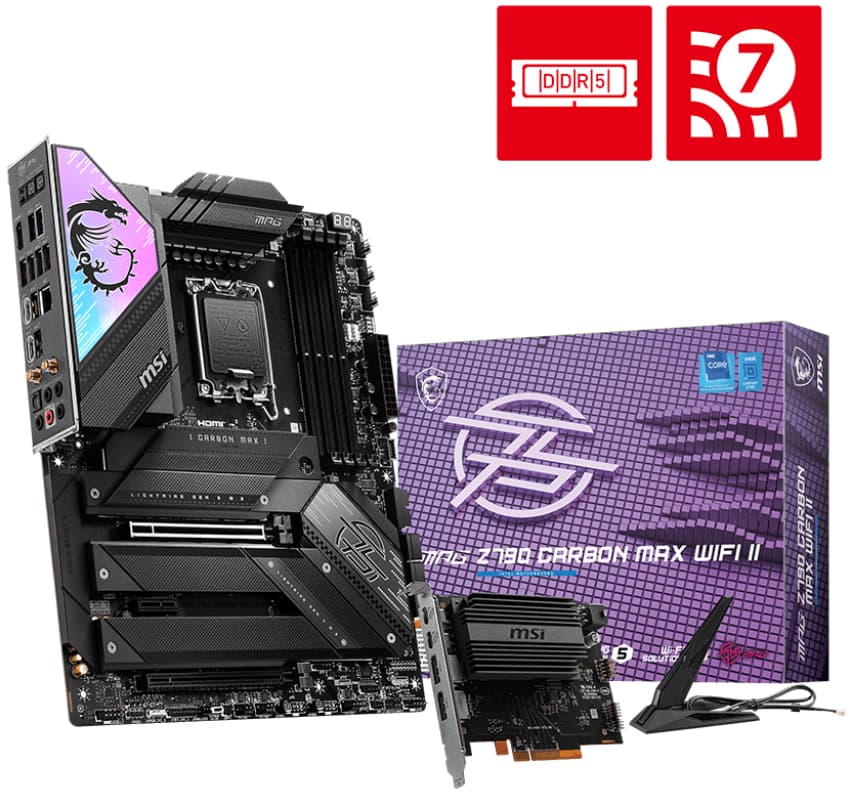 Placa de baza MB MSI Intel 1700 MPG Z790 CARBON MAX WIFI II "7D89-015R" — miniatură