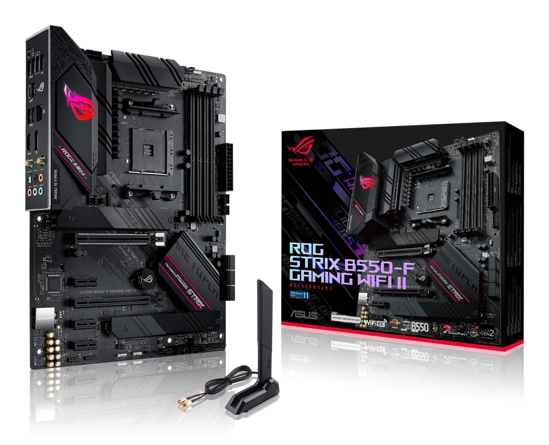 Placa de baza ROG STRIX B550-F GAMING WIFI II, AMD B550, socket AM4, ATX "90MB19V0-M0EAY0"