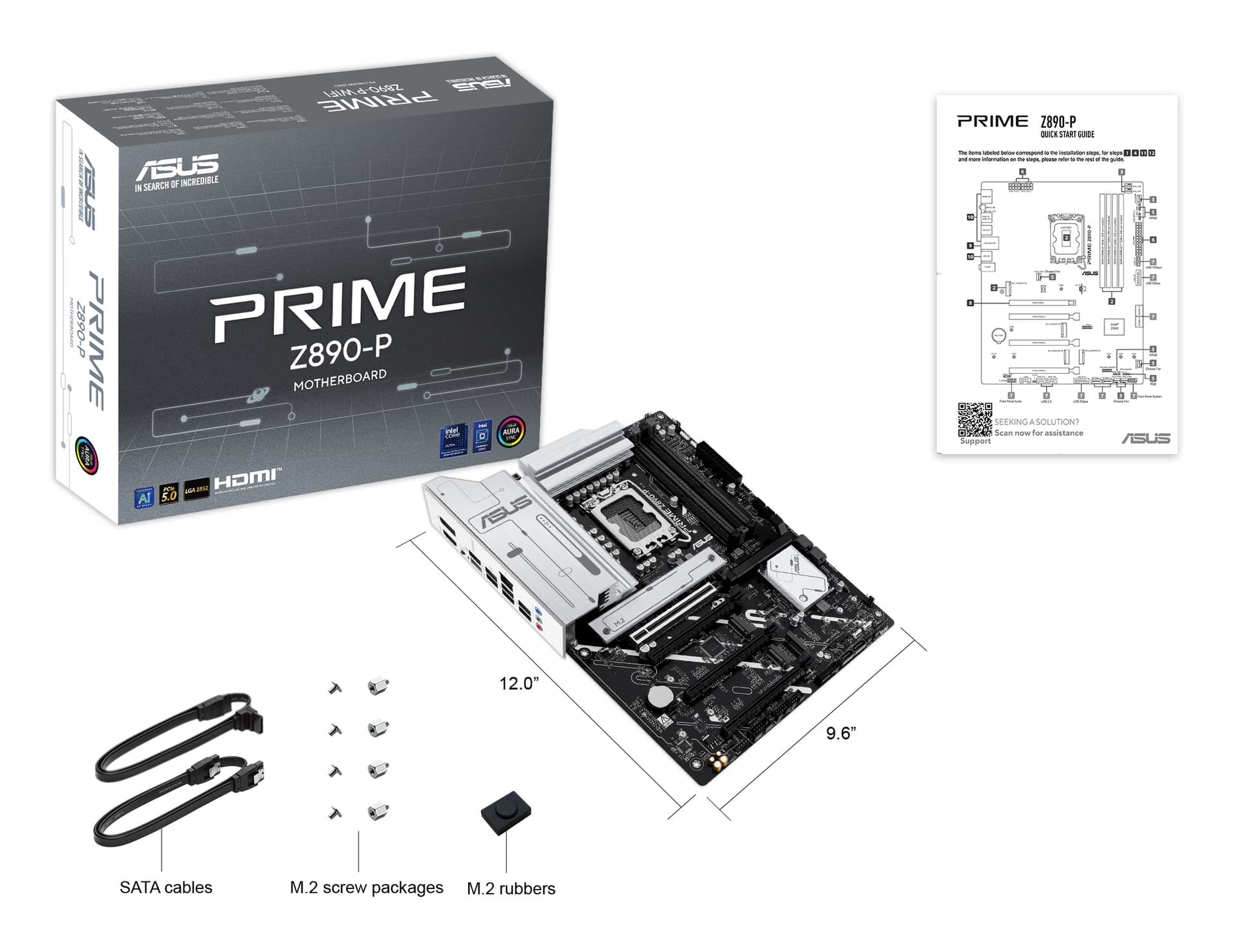 Placa de baza PRIME Z890-P Intel Z890, Socket 1851, ATX "90MB1I50-M0EAY0" — miniatură