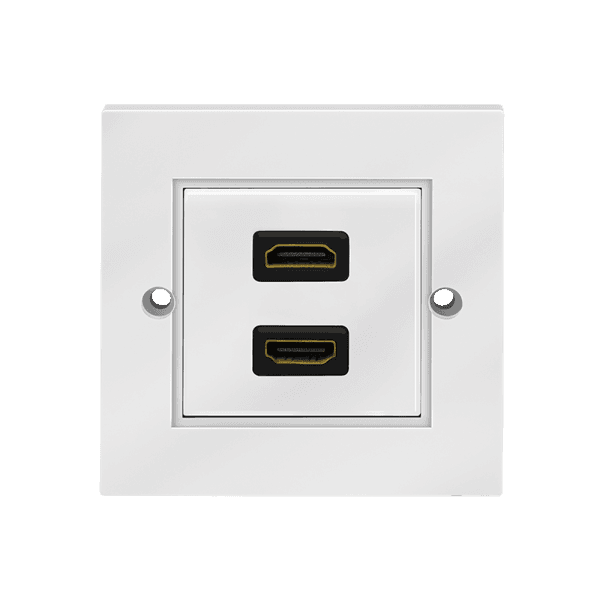 PRIZA de perete LOGILINK, HDMI x 2, cupla (M/M), alb, "AH0018"
