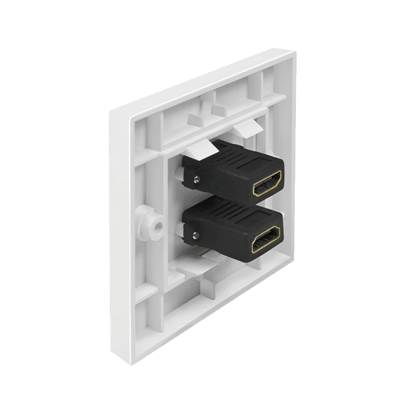 PRIZA de perete LOGILINK, HDMI x 2, cupla (M/M), alb, "AH0018" — miniatură