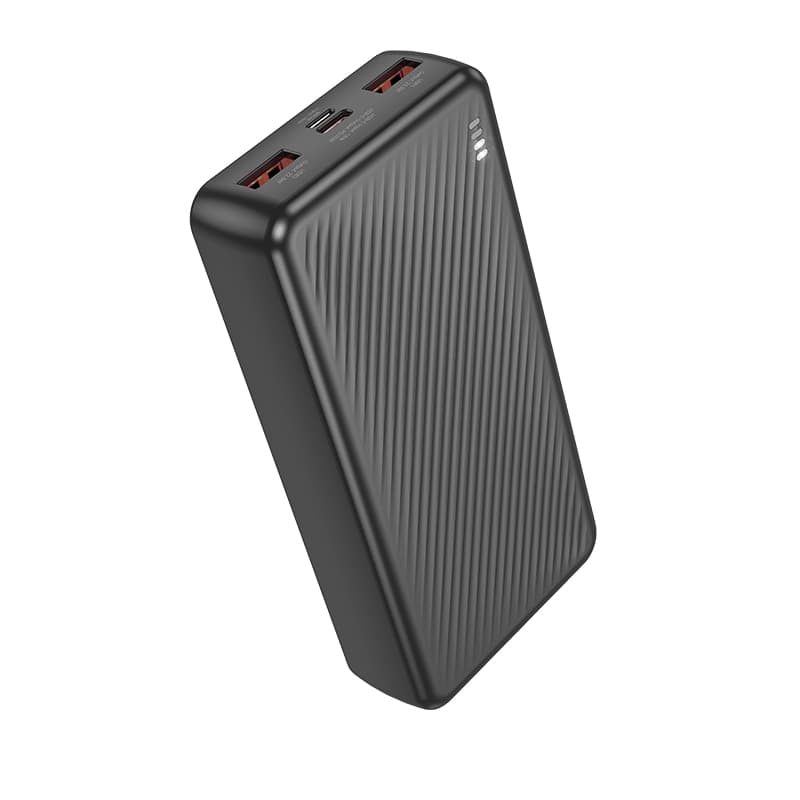 POWER BANK Borofone "BJ56A", 20000mAh, 22.5W, 2 x USB; 1 x USB Type-C, 1 x Micro USB, total 2A, negru, "6941991111822"