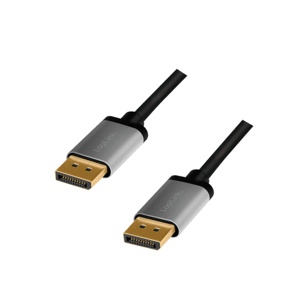 CABLU video LOGILINK, DisplayPort (T) la DisplayPort (T) 1.2, 5m, conectori auriti, rezolutie maxima 4K (3840 x 2160) la 60 Hz, aluminiu, triplu ecranaj, negru-gri, "CDA0103"