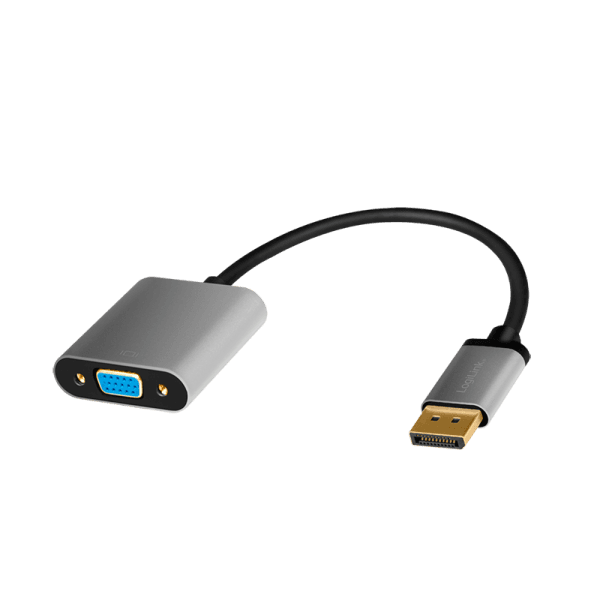 CABLU video LOGILINK, DisplayPort (T) la DisplayPort (T) 1.4, 1m, conectori auriti, rezolutie maxima 8K (7680 x 4320) la 60 Hz, aluminiu, triplu ecranaj, negru-gri, "CDA0109"