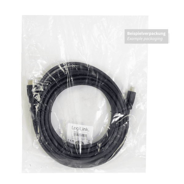 CABLU video LOGILINK, HDMI (T) la HDMI (T) 1.4, 3m, conectori auriti, rezolutie maxima 4K (3840 x 2160) la 30 Hz, plastic, dublu ecranaj, negru, "CH0038" — miniatură