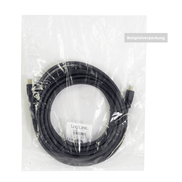 CABLU video LOGILINK, HDMI (T) la HDMI (T) 1.4, 7.5m, conectori auriti, rezolutie maxima 4K (3840 x 2160) la 30 Hz, plastic, dublu ecranaj, negru, "CH0045" — miniatură