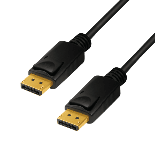 CABLU video LOGILINK, DisplayPort (T) la DisplayPort (T) 1.4, 3m, conectori auriti, rezolutie maxima 8K (7680 x 4320) la 60 Hz, plastic, triplu ecranaj, negru, "CV0121" — miniatură