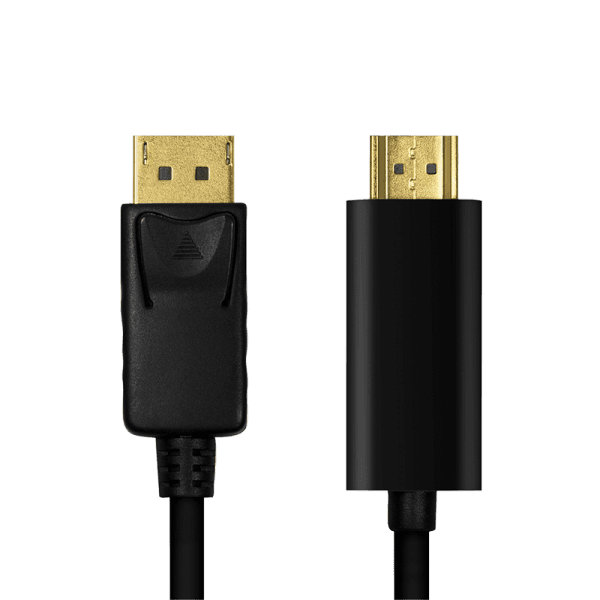 CABLU video LOGILINK, adaptor DisplayPort (T) 1.2 la HDMI (T), 3m, rezolutie maxima 4K UHD (3840 x 2160) la 30 Hz, conectori auriti, plastic, dublu ecranaj, negru, "CV0128" — miniatură