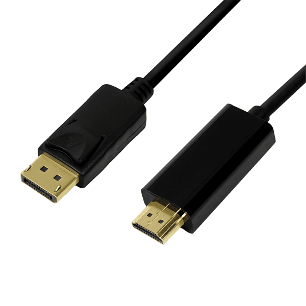 CABLU video LOGILINK, adaptor DisplayPort (T) 1.2 la HDMI (T), 3m, rezolutie maxima 4K UHD (3840 x 2160) la 30 Hz, conectori auriti, plastic, dublu ecranaj, negru, "CV0128"