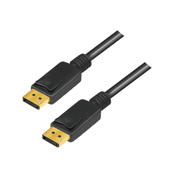 CABLU video LOGILINK, DisplayPort (T) la DisplayPort (T) 1.4, 5m, conectori auriti, rezolutie maxima 8K (7680 x 4320) la 60 Hz, plastic, triplu ecranaj, negru, "CV0139" — miniatură
